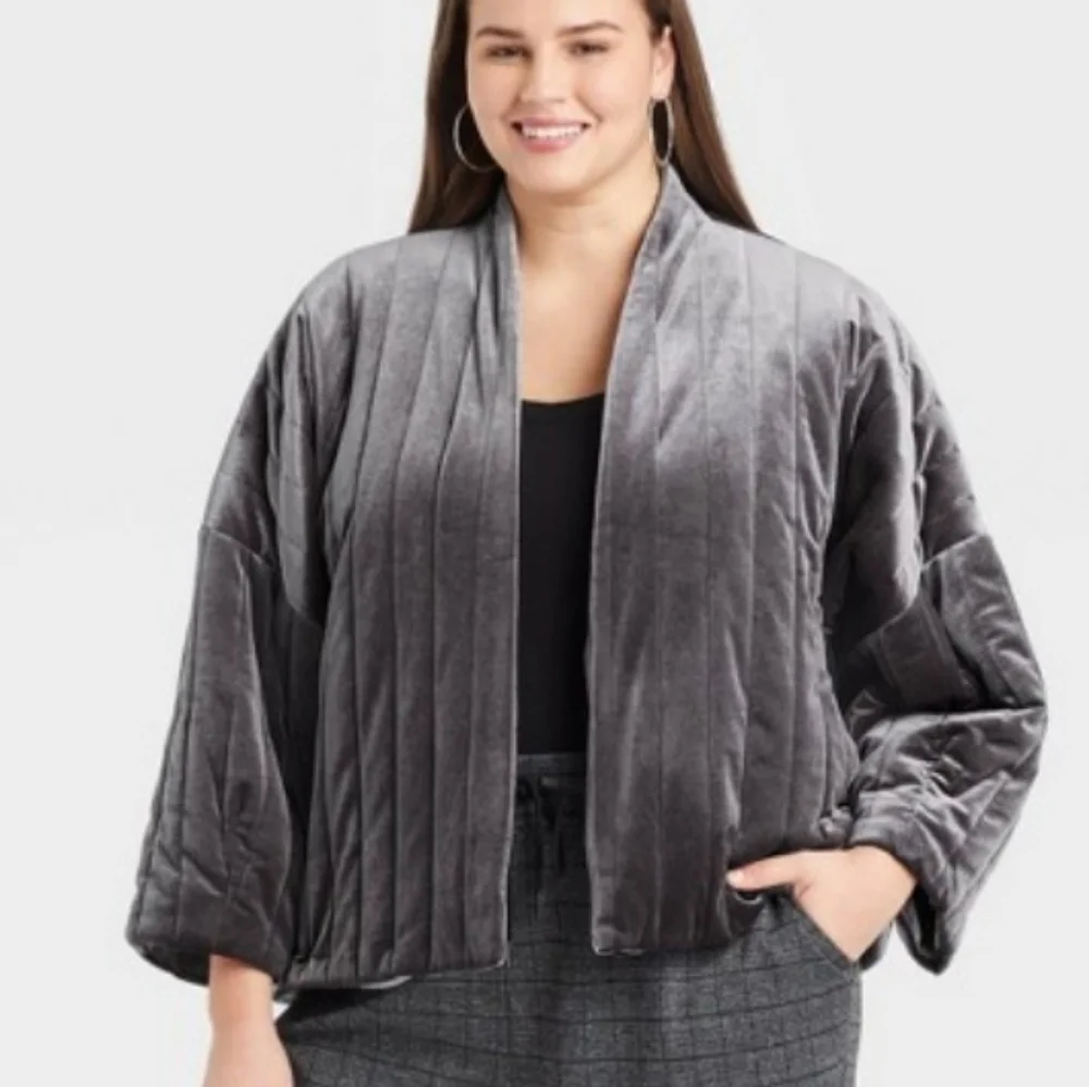 A New Day Quilted Velour Jacket - Picture 2 of 5